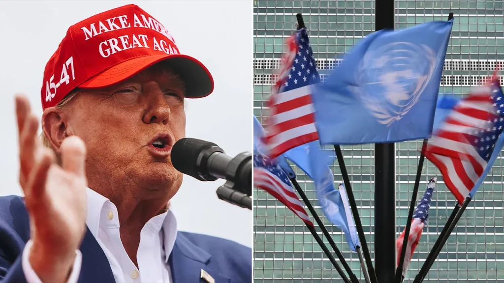 trump un flags