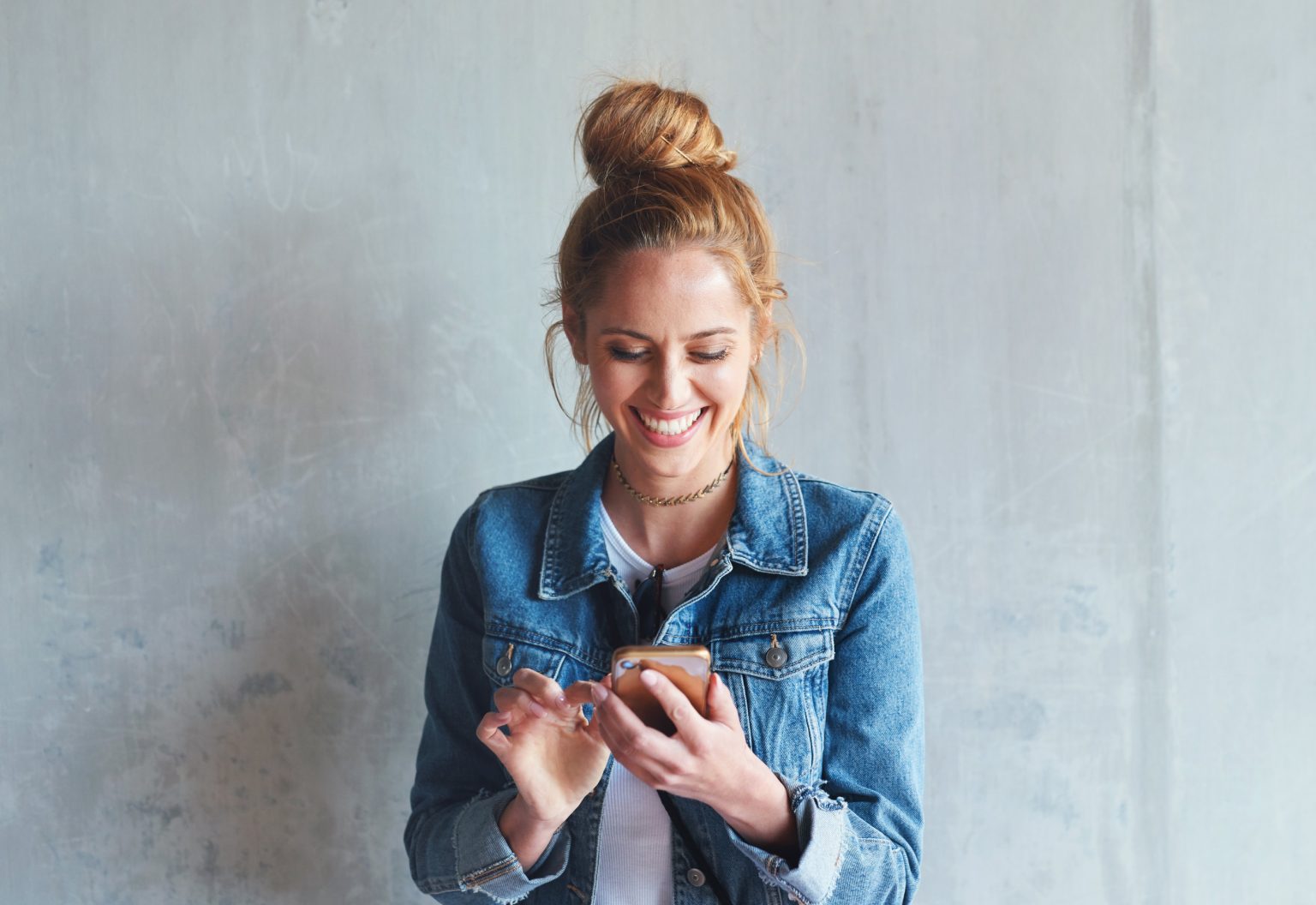 woman using phone