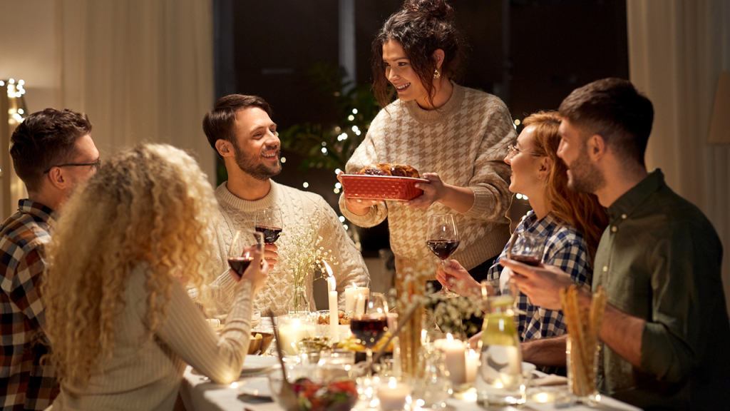 commerce thanksgiving host looks istock 1390217192