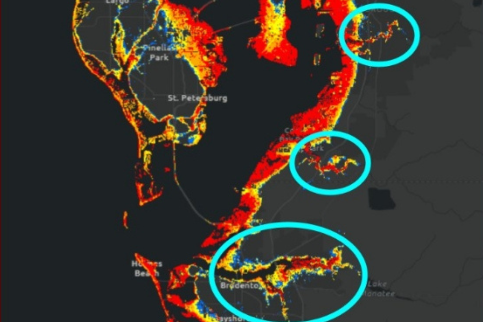 florida river map flood milton storm surge