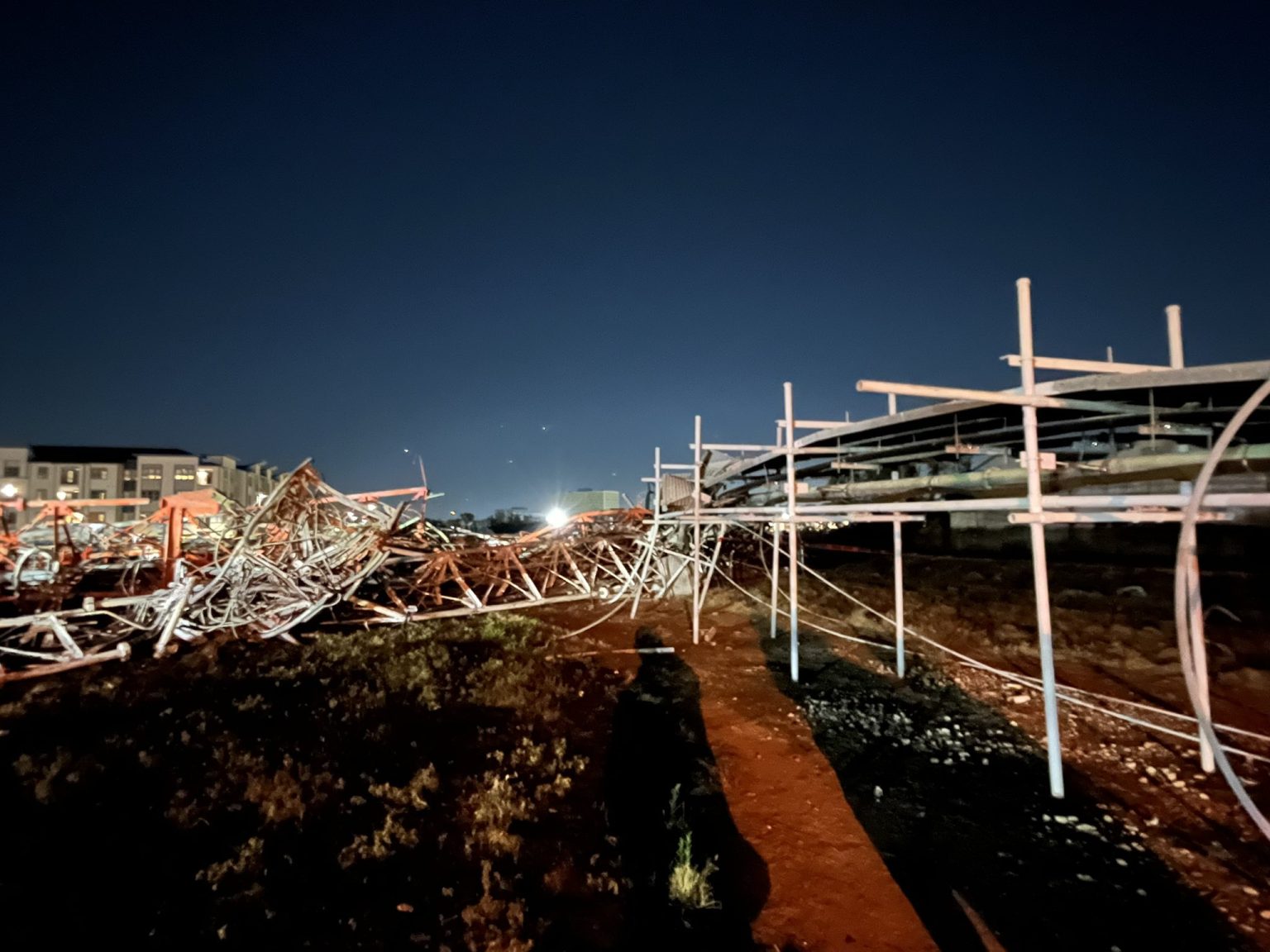 radio tower debris houston