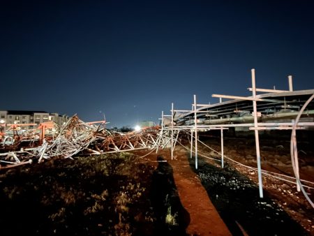 radio tower debris houston