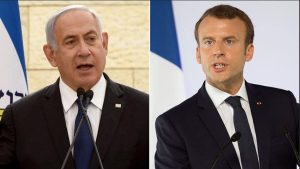 split of netanyahu and macron