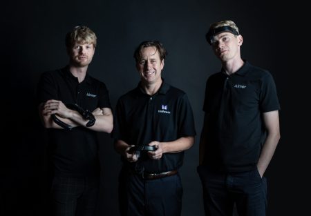 Almer founders Timon Binder and Sebastian Beetschen flank CEO of RealWear Dr Chris Parkinson 1260x87