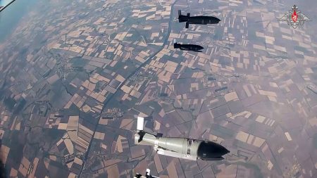 russian glide bombs being drooped plane