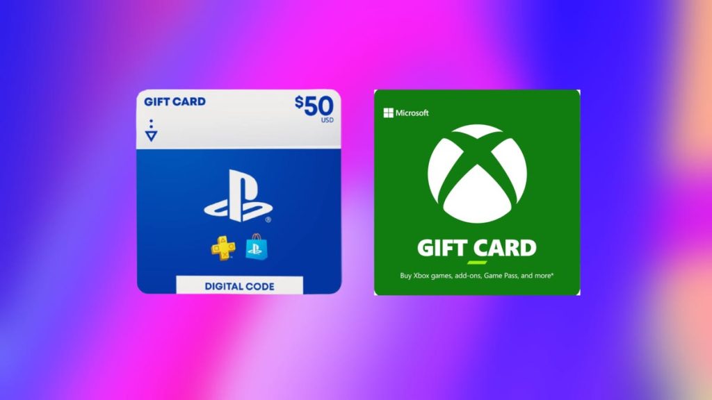 xbox and playstation gift cards