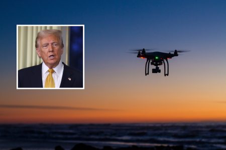 donald trump shoot down mystery drones