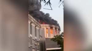 liberia parliament capitol building fire 1734532093