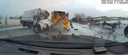 semi fire truck crash