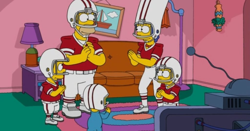 simpsons 2022 super bowl predictions