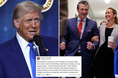 trump pete hegseth support comp