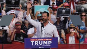 Donald Trump Jr. at Trump rally in Doral FL July 9 2024 scaled