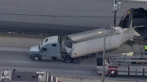 dump truck inside nj target after crash involving tractor trailer 1