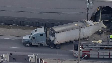 dump truck inside nj target after crash involving tractor trailer 1