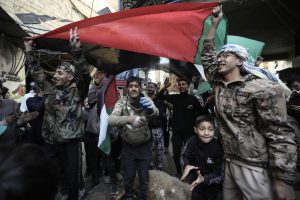 palestinian refugees celebrate lebanon