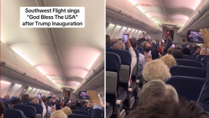 president donald trump inauguration flight