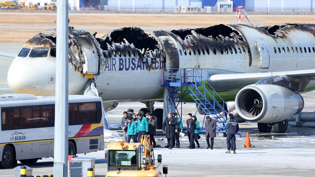 south korea plane fire