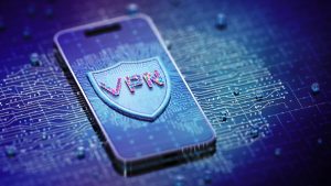 vpn logo on phone gettyimages 2151954471