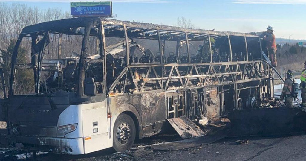 Bus Carrying College Basketball Team Bursts Into Flames Burnt to a Crisp in Shocking Photos