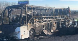 Bus Carrying College Basketball Team Bursts Into Flames Burnt to a Crisp in Shocking Photos