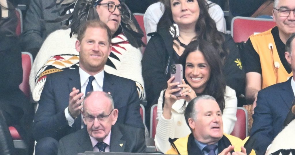 GettyImages 2198420221 Prince Harry Meghan Markle Share Cute Jumbotron Moment at Invictus Games