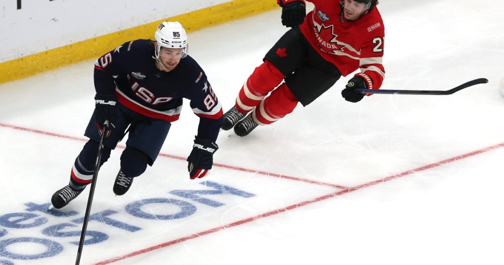 Team USA play Team Canada in hockey finals 2200969789