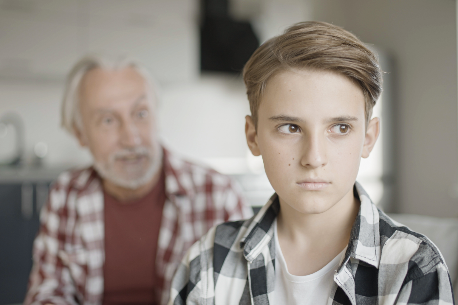 boy argues grandpa