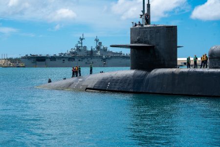 uss michigan transits guams apra harbor