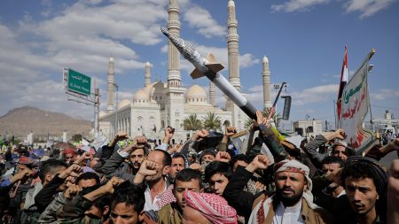 houthis anti israel rally