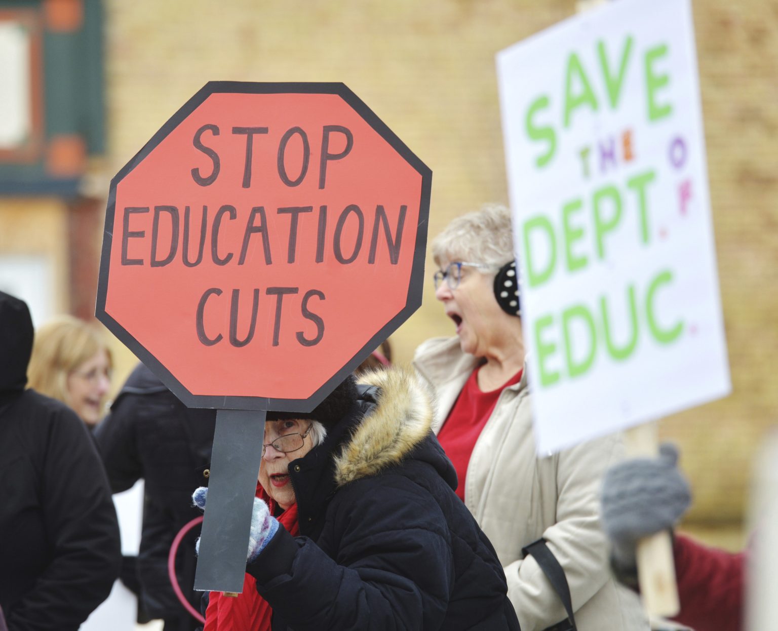 protest department education