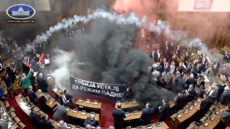 serbia protest