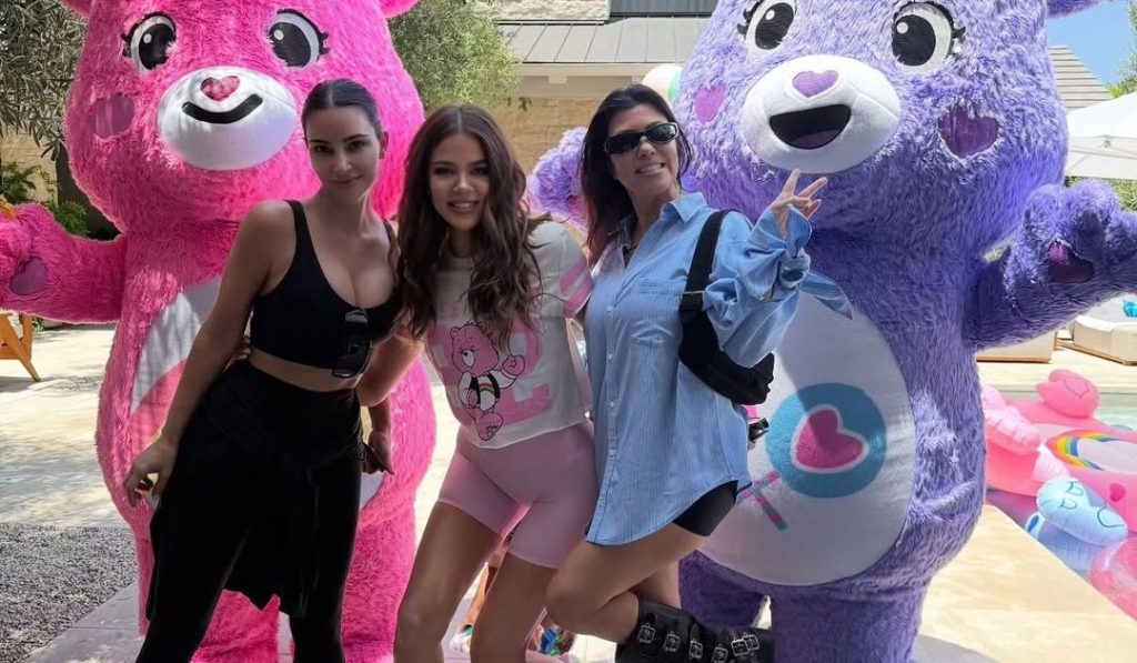Khloe Kardashian Celebrates With Sisters Kim and Kourtney at Care Bear Themed 41st Birthday Party.jp