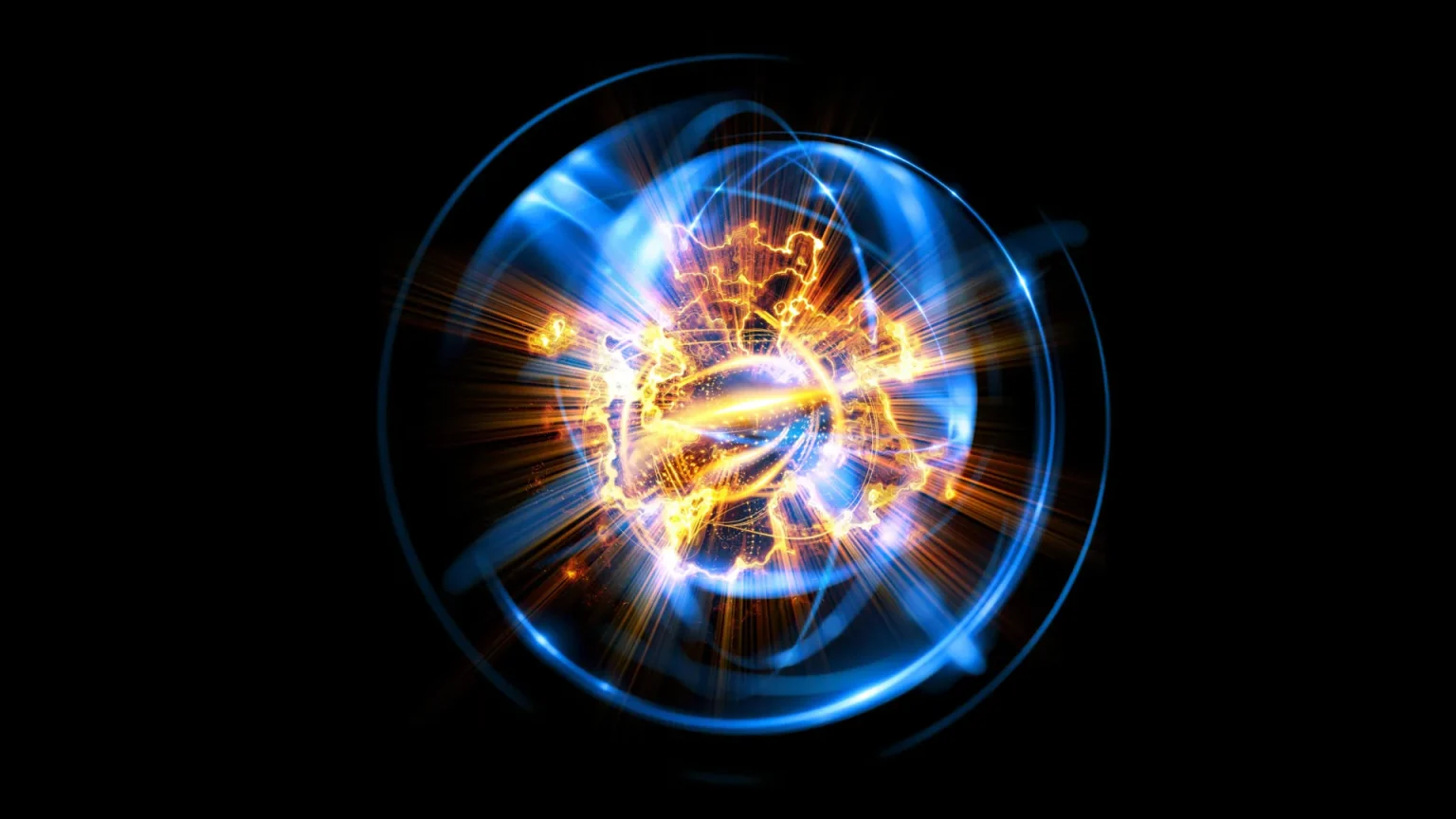 luminous atomic nuclear model.webp