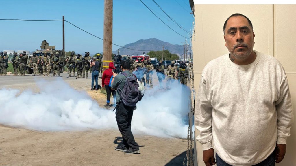 migrant raid arrestee