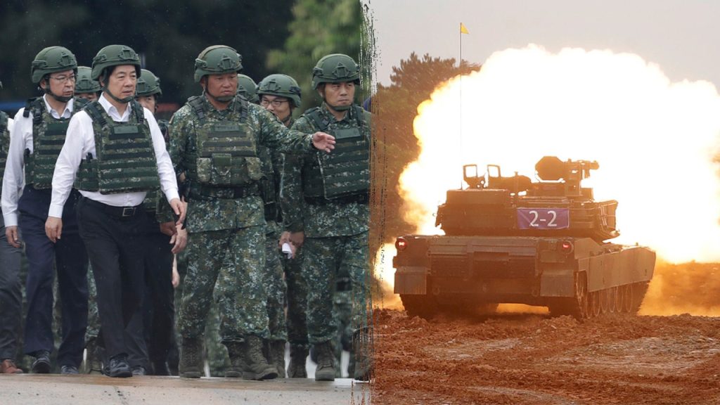 taiwain president live fire drills display