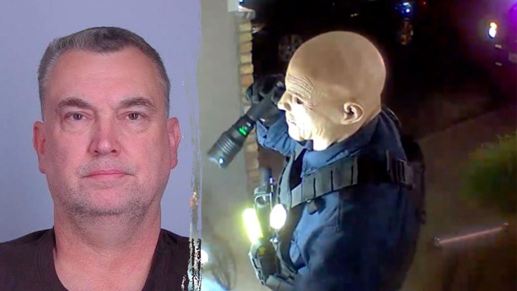 vance boelter mugshot police mask split