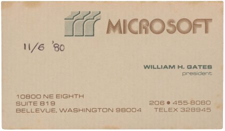 Bill Gates Business Card