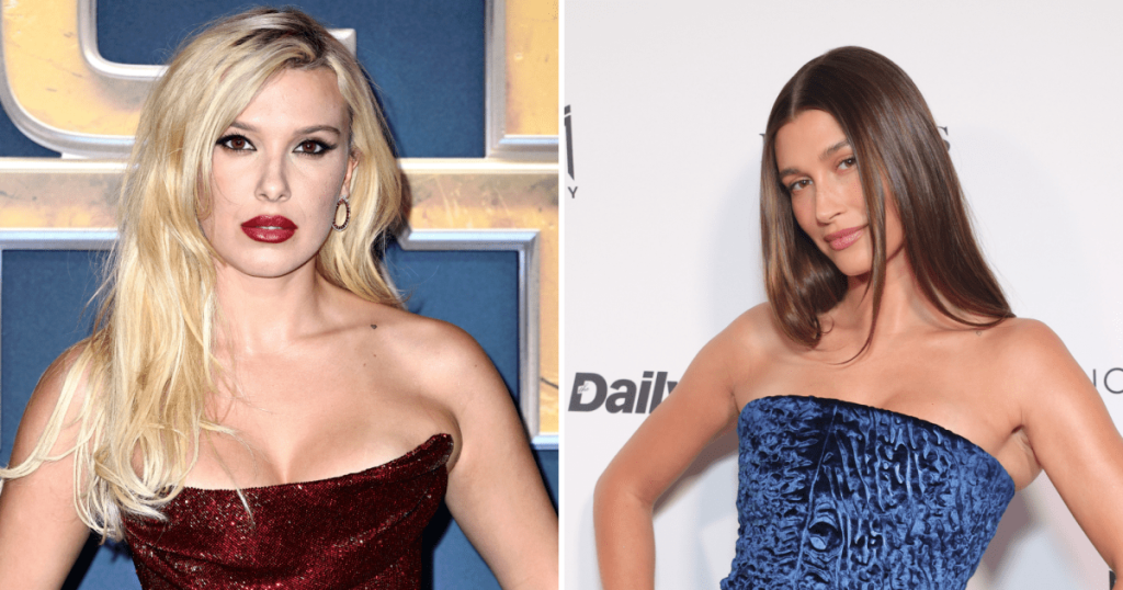Millie Bobby Brown and Hailey Bieber