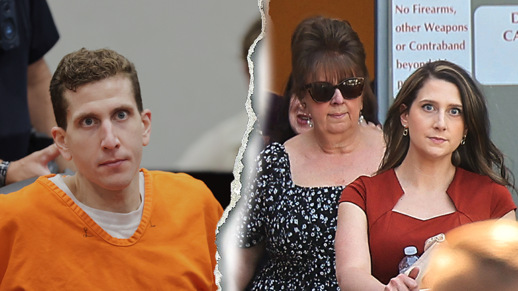 idaho murders bryan kohberger split image with mother maryann and sister amanda