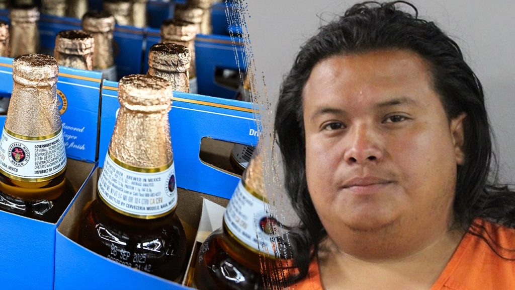 modelo beer bottles roberto sandobal lopez mugshot