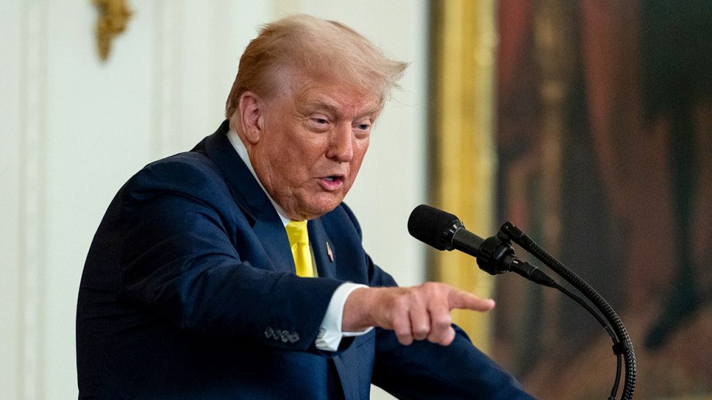 president donald trump pointing