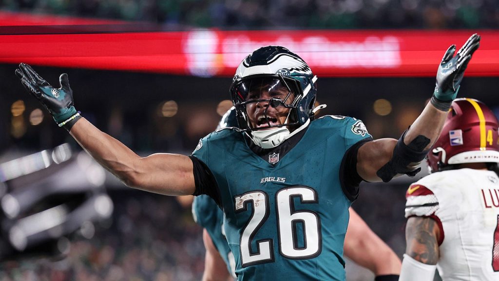 saquon barkley celebrates