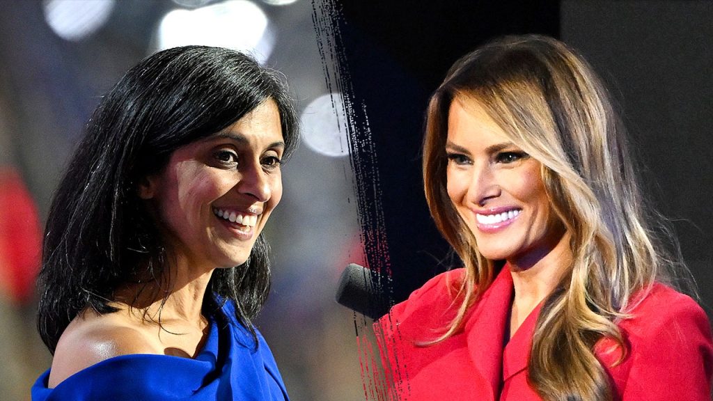 second lady usha vance first lady melania trump split brighter