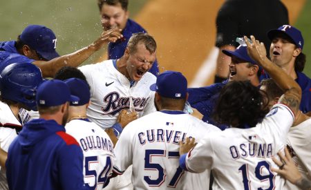 Array texas rangers walk off celebration