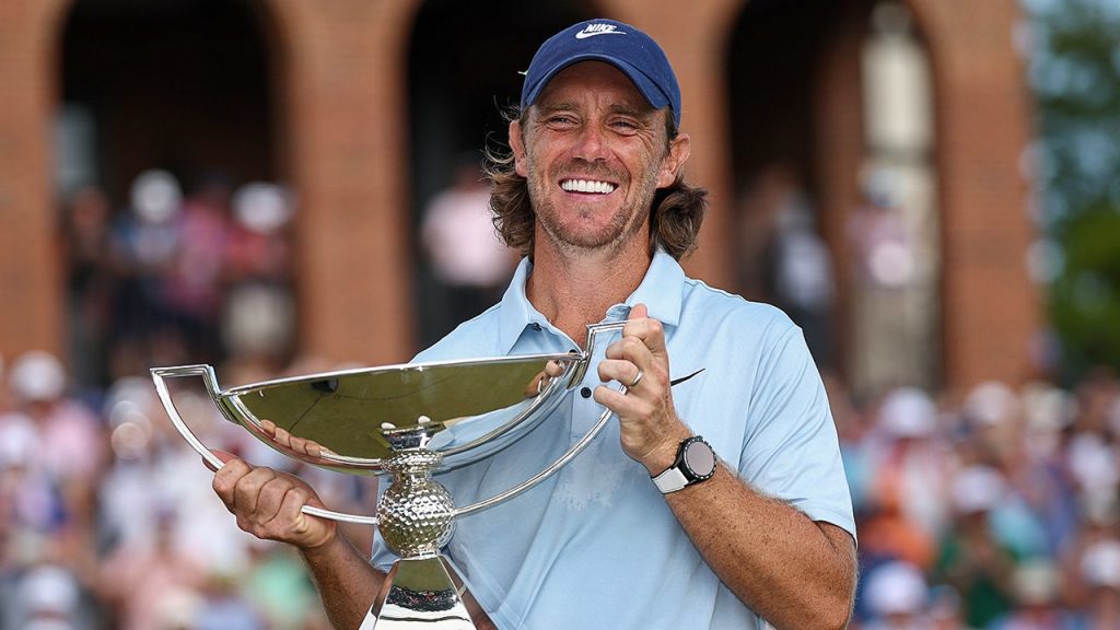 tommy fleetwood tour championship trophy