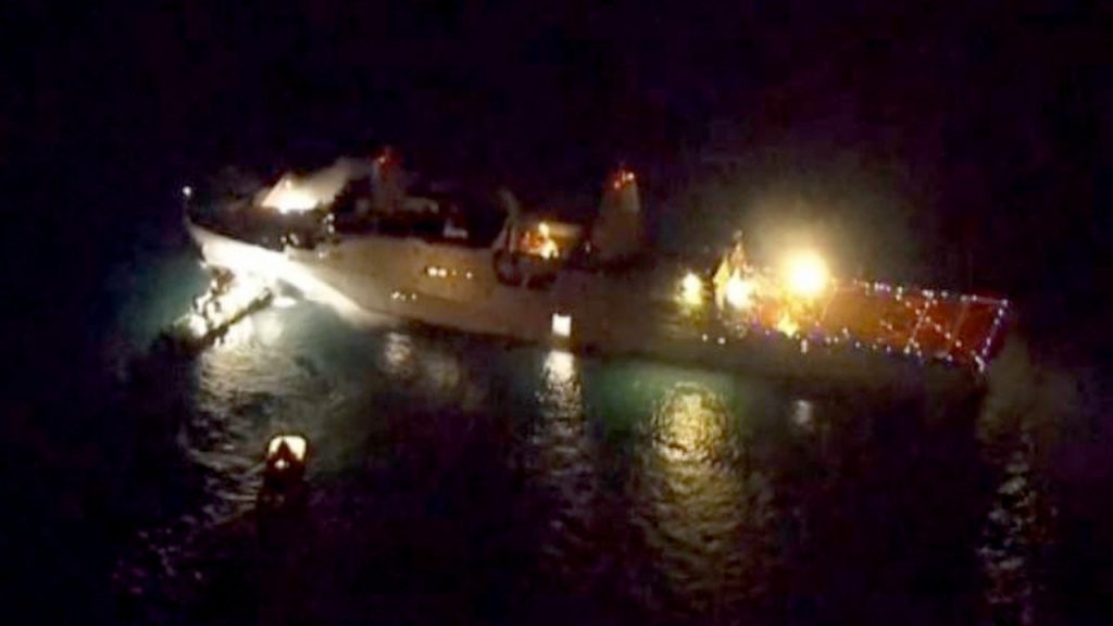 uss new orleans fire japan display