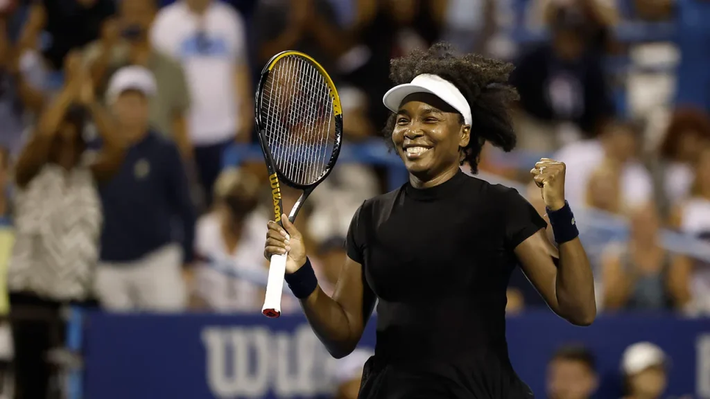 venus willliams celebrates