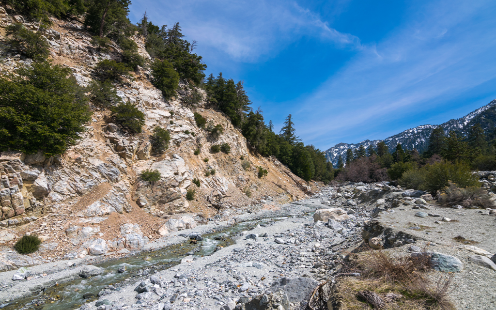 view of san bernardino mountains near road