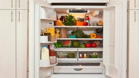 food inside refrigerator