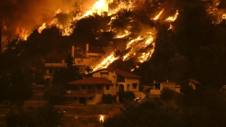 hillside homes burning forest fire.webp